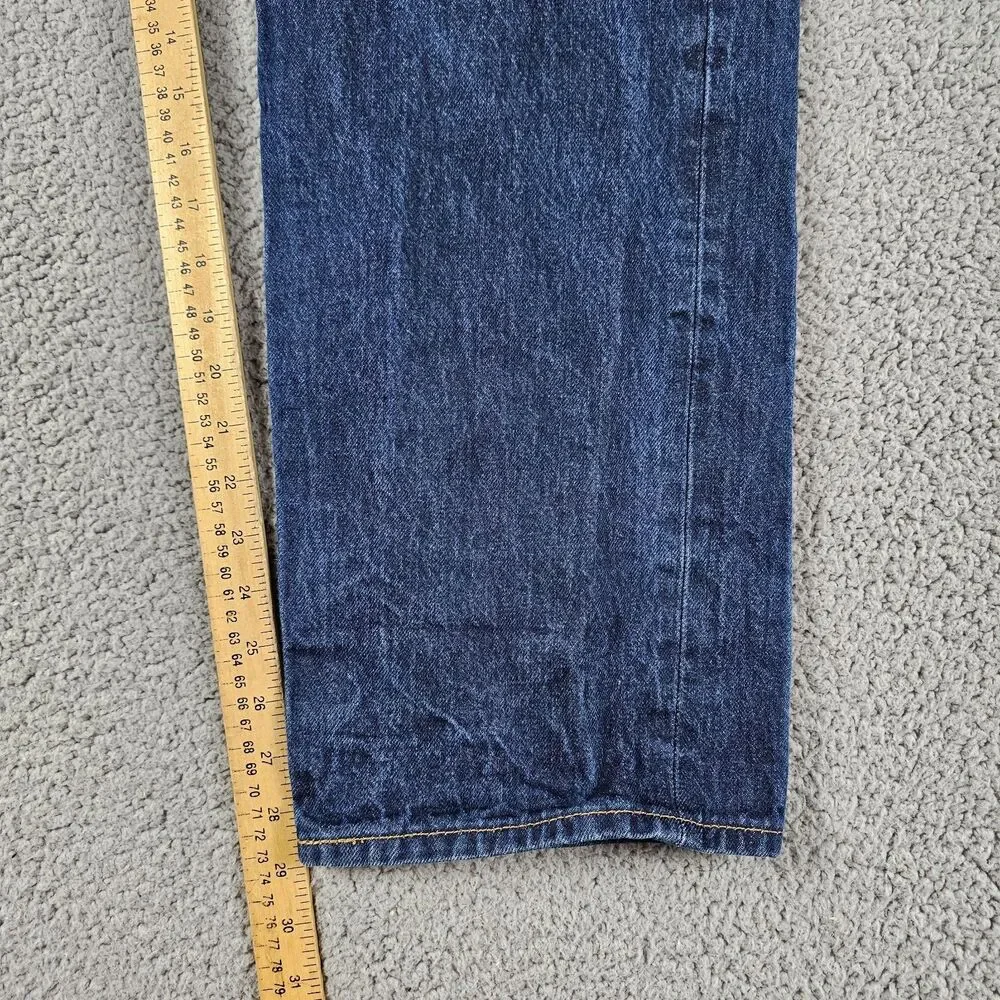 Levis 501 Jeans Mens 38x29 Blue Original Fit Straight Buttonfly Rigid Workwear